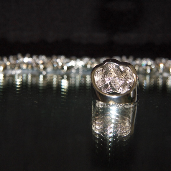 925 18kt gold dipped gorgeous chanel pave style - Picture 7 of 7